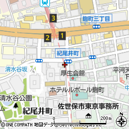 東京都千代田区紀尾井町3-20周辺の地図