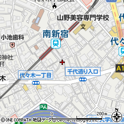 東京都渋谷区代々木1丁目44-4周辺の地図