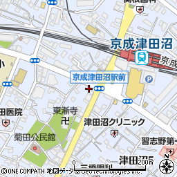 マクドナルド京成津田沼店周辺の地図