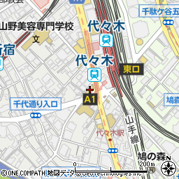 ファミリーマート代々木駅前店周辺の地図