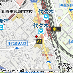 東京都渋谷区代々木1丁目38-8周辺の地図