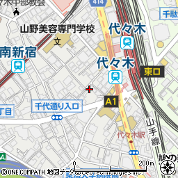 東京都渋谷区代々木1丁目38-16周辺の地図