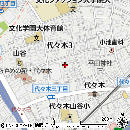 東京都渋谷区代々木3丁目6-1周辺の地図