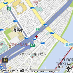 東京都中央区日本橋中洲3周辺の地図
