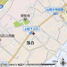 山梨県山梨市落合799周辺の地図