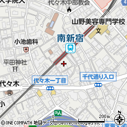 東京都渋谷区代々木1丁目49周辺の地図