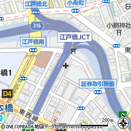 リパーク日本橋兜町第４駐車場周辺の地図