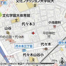 東京都渋谷区代々木3丁目6周辺の地図
