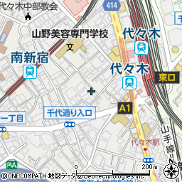 東京都渋谷区代々木1丁目40-4周辺の地図