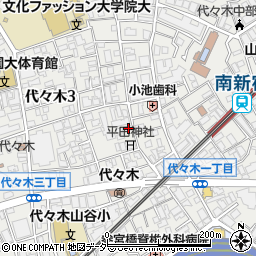 東京都渋谷区代々木3丁目8-7周辺の地図