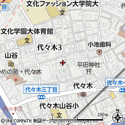 東京都渋谷区代々木3丁目6-7周辺の地図