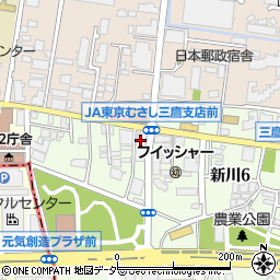 ＪＡ東京むさし　三鷹経済センター指導経済課周辺の地図