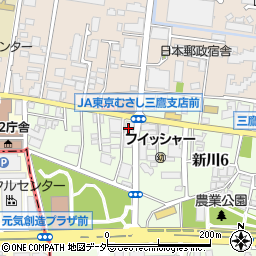 ＪＡ東京むさし　三鷹経済センター指導経済課農業振興担当周辺の地図