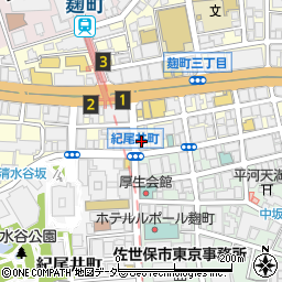 とれたて立喰い寿司 魚がし日本一 麹町店周辺の地図