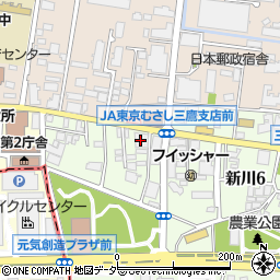 ＪＡ東京むさし三鷹周辺の地図