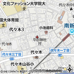 東京都渋谷区代々木3丁目8-6周辺の地図