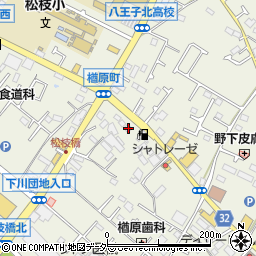 東京都八王子市楢原町598周辺の地図