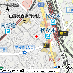 東京都渋谷区代々木1丁目37-10周辺の地図