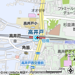 ダイソー京王リトナード高井戸店周辺の地図
