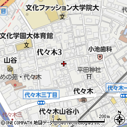東京都渋谷区代々木3丁目6-6周辺の地図