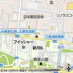 東京都三鷹市新川6丁目33-12周辺の地図
