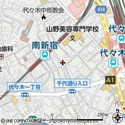 東京都渋谷区代々木1丁目52-8周辺の地図