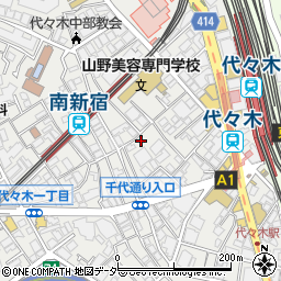 東京都渋谷区代々木1丁目40-21周辺の地図