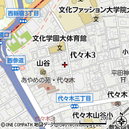 東京都渋谷区代々木3丁目31-11周辺の地図