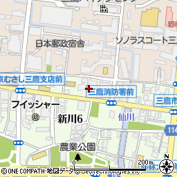 東京都三鷹市新川6丁目33周辺の地図