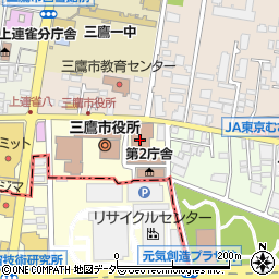 ゆうちょ銀行三鷹店周辺の地図