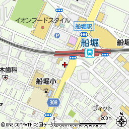 ふなぼり駅前ホール周辺の地図