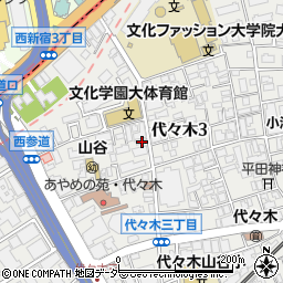 東京都渋谷区代々木3丁目31-9周辺の地図