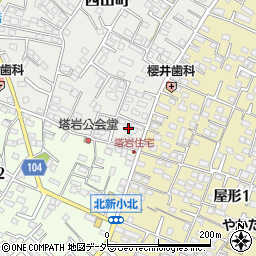 山梨県甲府市西田町4-5周辺の地図