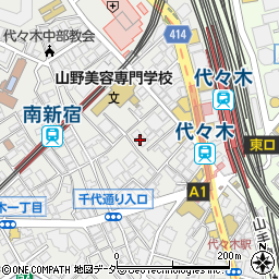 東京都渋谷区代々木1丁目37-15周辺の地図