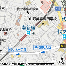 朝日新聞サービスアンカー　渋谷区ＡＳＡ代々木周辺の地図
