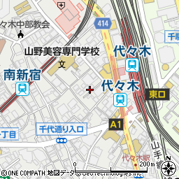 東京都渋谷区代々木1丁目37周辺の地図