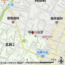 山梨県甲府市西田町3-82周辺の地図