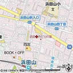 浜田山北第二自転車駐車場周辺の地図