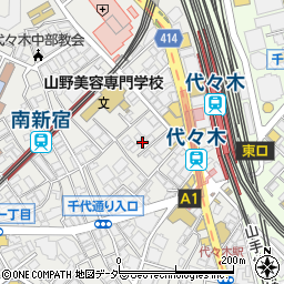 東京都渋谷区代々木1丁目37-4周辺の地図