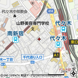 東京都渋谷区代々木1丁目37-18周辺の地図
