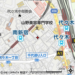 東京都渋谷区代々木1丁目54-9周辺の地図