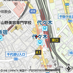 東京都渋谷区代々木1丁目36-6周辺の地図