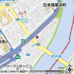 東京都中央区日本橋中洲11-14周辺の地図