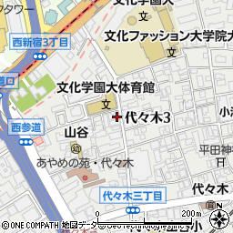 東京都渋谷区代々木3丁目31-8周辺の地図