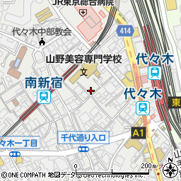 東京都渋谷区代々木1丁目54-8周辺の地図