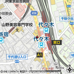 東京都渋谷区代々木1丁目36-5周辺の地図