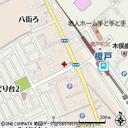 榎戸駅前郵便局周辺の地図