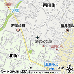 山梨県甲府市西田町3-83周辺の地図