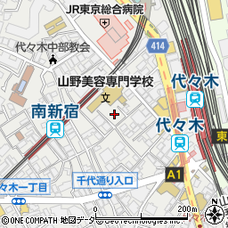 東京都渋谷区代々木1丁目54-6周辺の地図