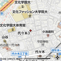 東京都渋谷区代々木3丁目15-19周辺の地図